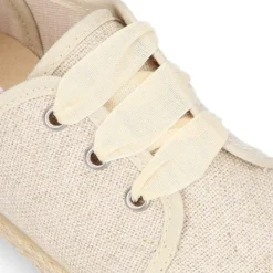 Blucher niños tipo Alpargata en LINO METALIZADO con lazo.