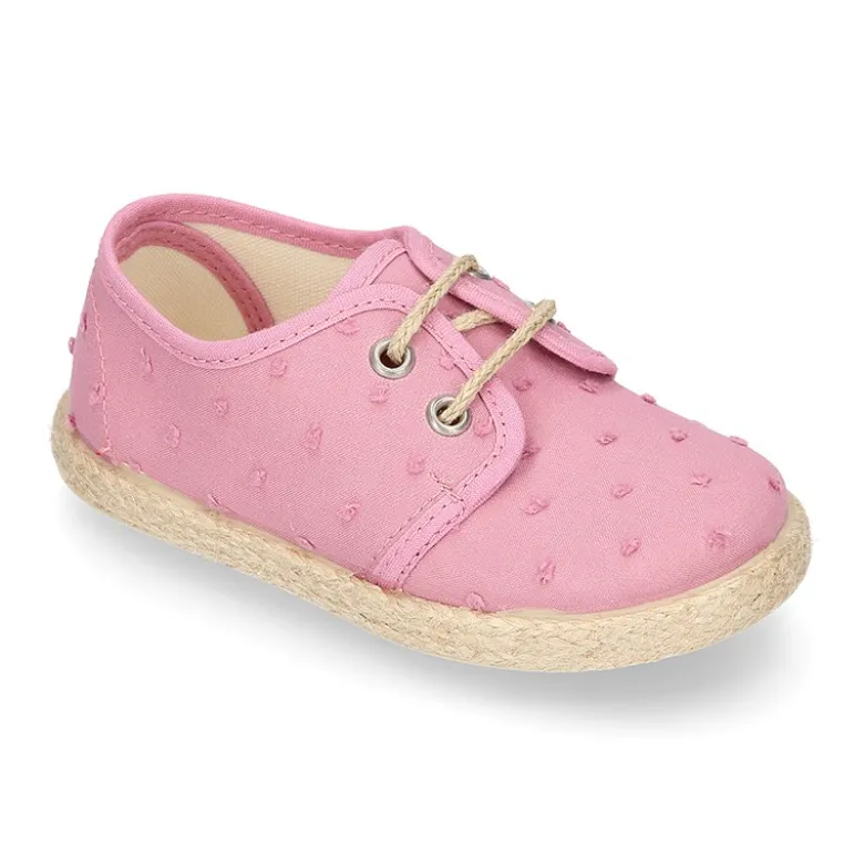Blucher niño tipo Alpargata en lona algodón PLUMETI.