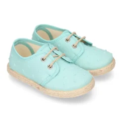 Blucher niño tipo Alpargata en lona algodón PLUMETI.