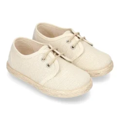 Blucher niño tipo Alpargata en LINO.
