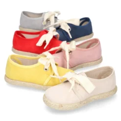 Blucher niño tipo Alpargata en Serratex con lazo.