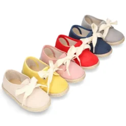 Blucher niño tipo Alpargata en Serratex con lazo.