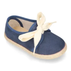 Blucher niño tipo Alpargata en Serratex con lazo.