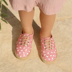 Blucher niño tipo alpargata en lona estampado POLLITOS.