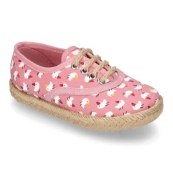 Blucher niño tipo alpargata en lona estampado POLLITOS.