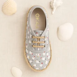 Blucher niño tipo alpargata en lona estampado POLLITOS.