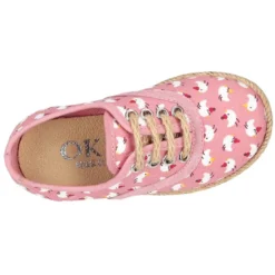 Blucher niño tipo alpargata en lona estampado POLLITOS.