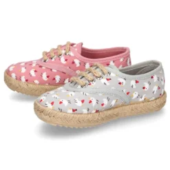 Blucher niño tipo alpargata en lona estampado POLLITOS.