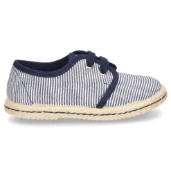 Blucher peques tipo Alpargata lona rayas.