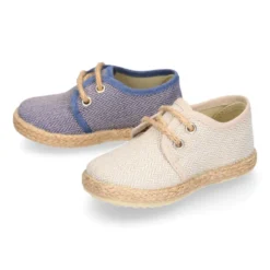 Blucher tipo Alpargata lona de espiga.