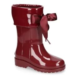 Bota agua lazo charol.