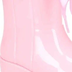 Bota agua lazo charol.