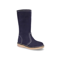 Bota alta niños tipo campera con cremallera en serraje.