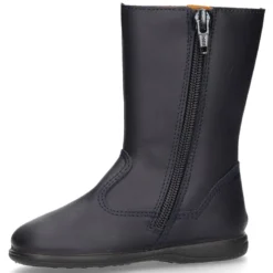 Bota caña alta con corazón y cremallera en piel lavable.