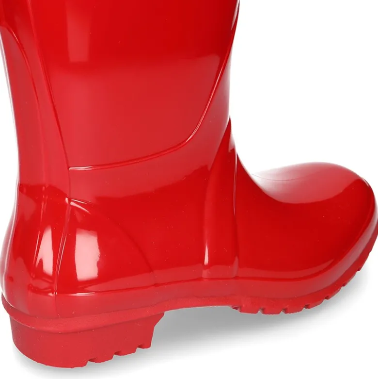 Bota de agua alta de mujer con brillo en colores lisos