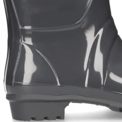 Bota de agua alta de mujer con brillo en colores lisos