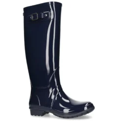 Bota de agua alta de mujer con brillo en colores lisos