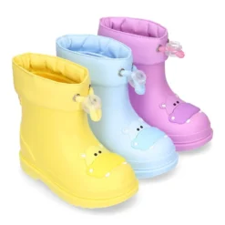 Bota de agua infantil Bimbi hipopótamos con cuello ajustable