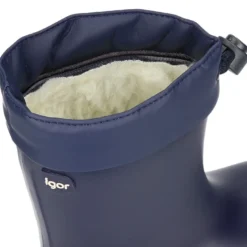 Bota de agua infantil con borrego y cuello ajustable