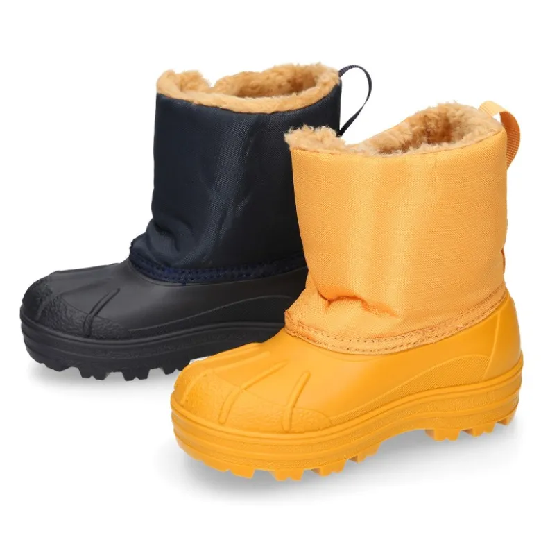 Bota de agua infantil para niños pequeños con borrego y diseño apreski