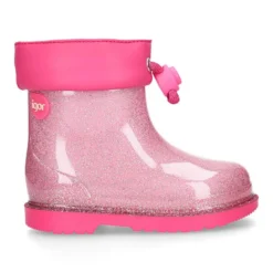 Bota de agua niñas BIMBI GLITTER con cuello ajustable.