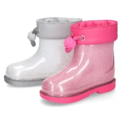 Bota de agua niñas BIMBI GLITTER con cuello ajustable.