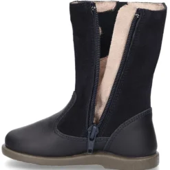 Bota en piel combinada con elástico ESTRELLA.