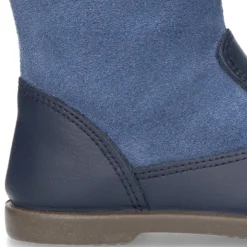 Bota en piel combinada con elástico ESTRELLA.
