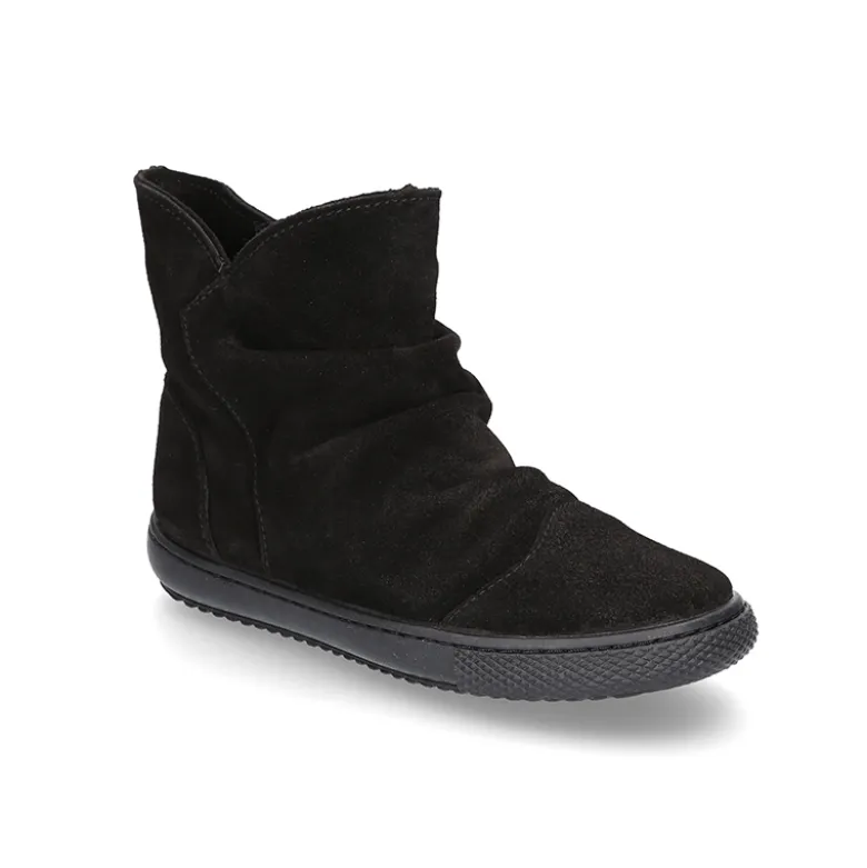 Bota niña para vestir en piel serraje con cremallera.