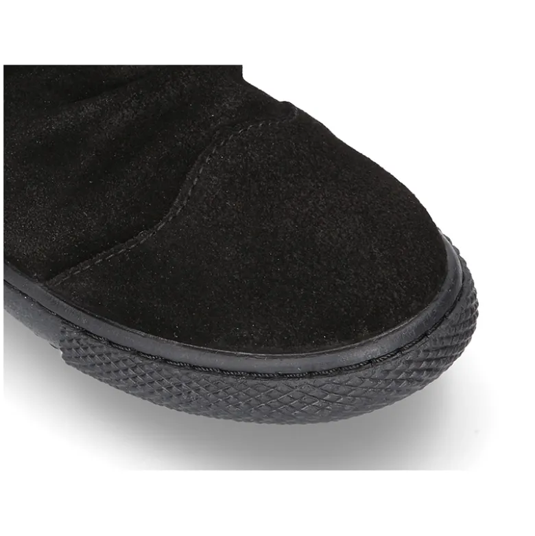 Bota niña para vestir en piel serraje con cremallera.