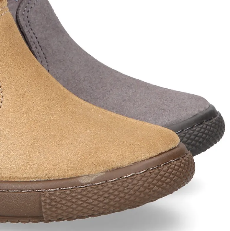 Bota niña UNICORNIO en piel serraje con Nylon.