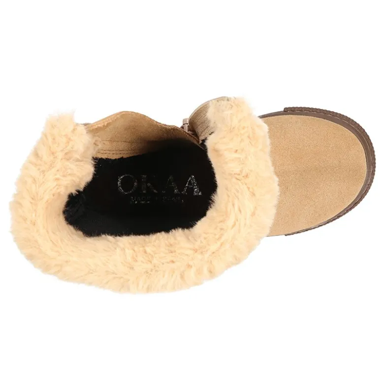 Bota niña UNICORNIO en piel serraje con Nylon.