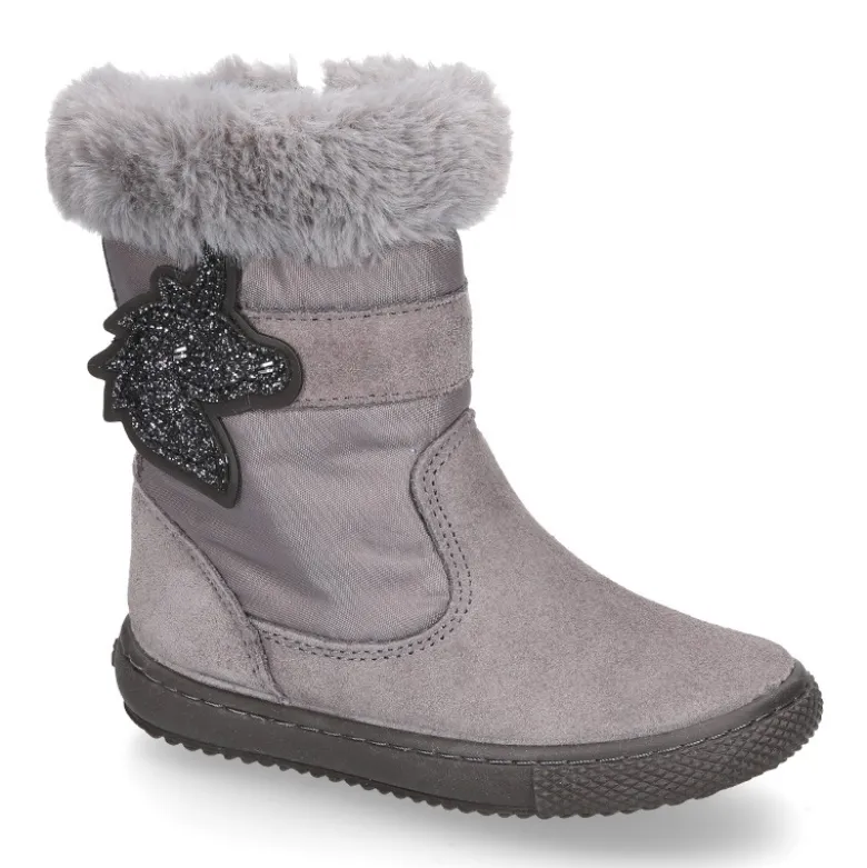 Bota niña UNICORNIO en piel serraje con Nylon.