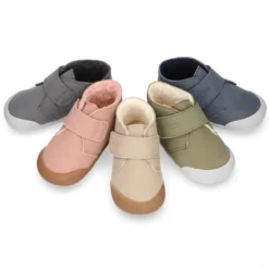 Bota niños Blanditos by Crio´s Sansa sin cordones en piel con borreguito