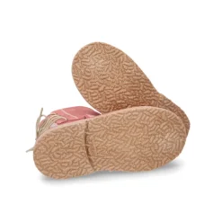 Bota niños con cordones y forro de borrego en piel serraje.