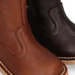 Bota niños con cremallera, cordones y forro de pelo en piel NAPA SUAVE