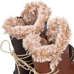 Bota niños con cremallera, cordones y forro de pelo en piel NAPA SUAVE
