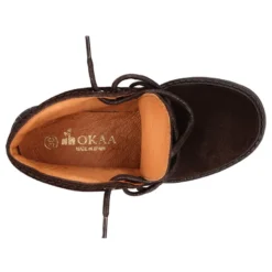 Bota niños vestir tipo todoterreno con cordones en piel serraje.
