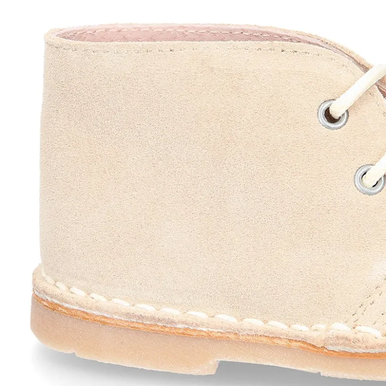 Bota Safari niños con cordones en piel serraje para PRIMAVERA.