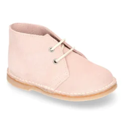 Bota Safari niños con cordones en piel serraje para PRIMAVERA.