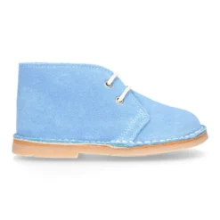 Bota Safari niños con cordones en piel serraje para PRIMAVERA.