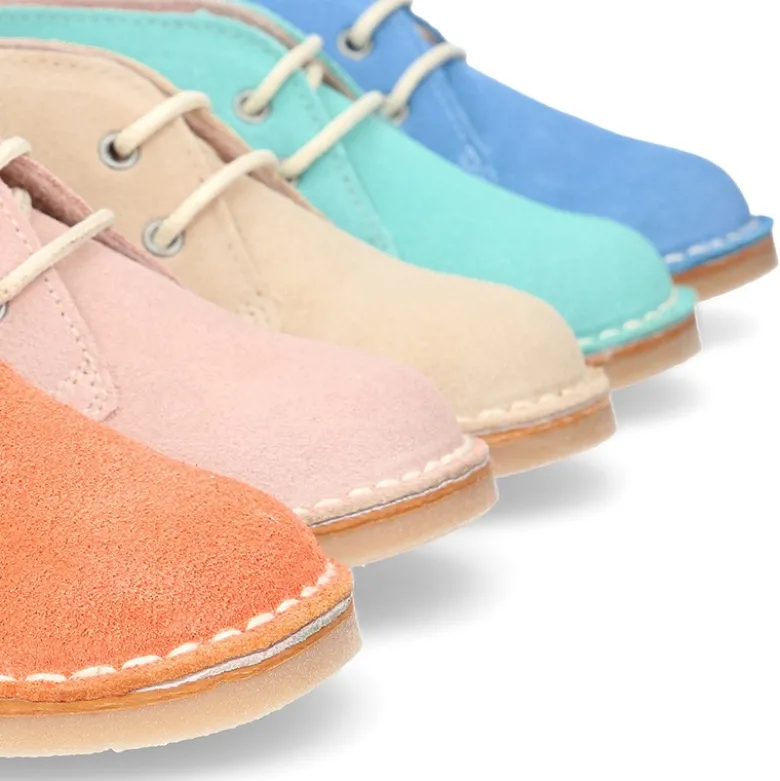 Bota Safari niños con cordones en piel serraje para PRIMAVERA.