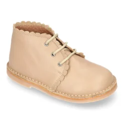 Bota Safari niños con cordones y ondas en piel EXTRA SUAVE.