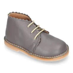 Bota Safari niños con cordones y ondas en piel EXTRA SUAVE.
