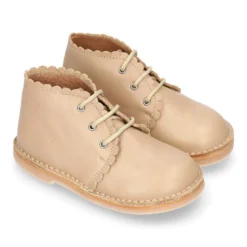 Bota Safari niños con cordones y ondas en piel EXTRA SUAVE.