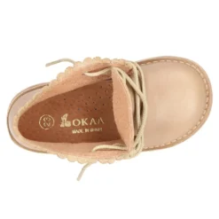 Bota Safari niños con cordones y ondas en piel EXTRA SUAVE.