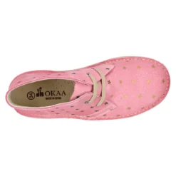 Bota Safari o Pisacacas con cordones y estampado con ESTRELLAS en serraje.