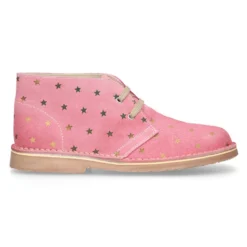 Bota Safari o Pisacacas con cordones y estampado con ESTRELLAS en serraje.