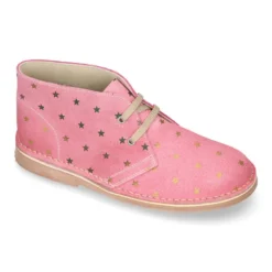 Bota Safari o Pisacacas con cordones y estampado con ESTRELLAS en serraje.