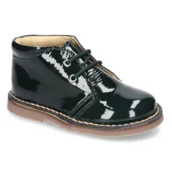 Bota Safari o Pisacacas niño con cordones en piel charol.